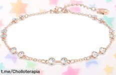 Pulsera Swarovski redonda en oro rosa, diseño versátil y tendencia a precio rebajado, ideal para regalar o lucir con estilo. ¡No dejes escapar esta oportunidad!