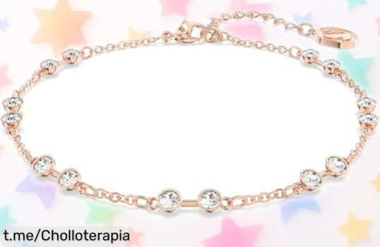 Pulsera Swarovski redonda en oro rosa, diseño versátil y tendencia a precio rebajado, ideal para regalar o lucir con estilo. ¡No dejes escapar esta oportunidad!