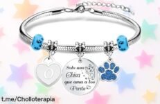 Pulsera personalizada para amantes de perros con inicial en collar corazón, ¡ahora a precio rebajado! Sorprende y emociona con un regalo único que no puedes dejar pasar.