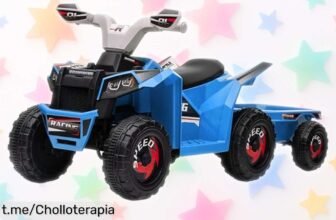 Quad eléctrico HOMCOM 6V para niños con remolque y ruedas resistentes, ahora a precio loco; ideal para aventuras seguras ¡Aprovecha este super chollo antes de que desaparezca!