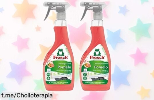 Quitagrasas ecológico Frosch 2x pomelo, ¡rebajado! Elimina la grasa sin esfuerzo y deja un aroma fresco. Corre, que vuelan estas unidades irresistibles.