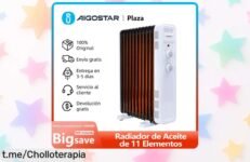 Radiador eléctrico de aceite silencioso 2300W: ¡super chollo rebajado para calentar tu hogar y disfrutar del calor que mereces, pero date prisa, esta oferta no durará!