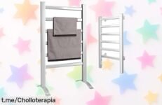 Radiador toallero eléctrico Bakaji 2832767, ¡super chollo! Calienta tus toallas rápidamente y transforma tu baño en un lugar acogedor. ¡No dejes pasar esta oferta antes que se acabe!