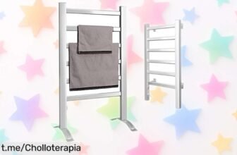 Radiador toallero eléctrico Bakaji 2832767, ¡super chollo! Calienta tus toallas rápidamente y transforma tu baño en un lugar acogedor. ¡No dejes pasar esta oferta antes que se acabe!