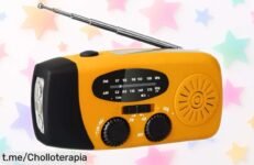Radio de emergencia portátil con carga solar y power bank a precio loco; ¡no te pierdas esta oportunidad única de estar siempre protegido y poder descansar sin preocupaciones!