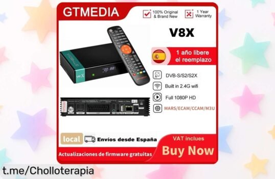 Receptor de satélite GTMEDIA V8X con WIFI y tecnología HEVC H.265 a un precio rebajado, ¡estrena tu TV hoy mismo y vive la experiencia que no querrás dejar pasar!