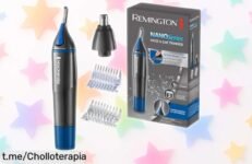 Recortador de nariz y orejas Remington con cabezal giratorio, ¡cuidado personal a precio rebajado que no puedes dejar escapar! Mantente siempre impecable y limpio.