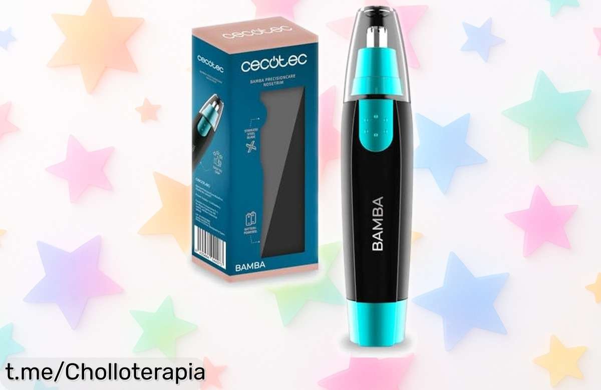 Recortador de pelos para nariz y orejas Cecotec Bamba PrecisionCare, super chollo rebajado: elimina el pelo indeseado fácil y rápido. ¡Hazlo tuyo antes de que se agote!
