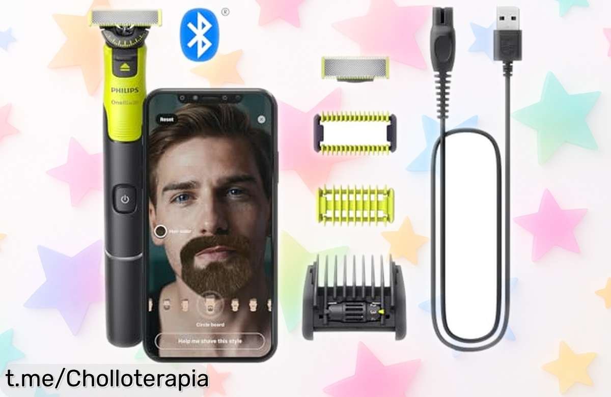 Recortadora Philips OneBlade 360 con Bluetooth a precio rebajado, ¡recibe el super chollo que tu barba estaba esperando y no te quedes sin ella!