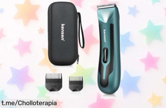 Recortadora eléctrica Kensen para hombre con hoja cerámica, ahora a un precio rebajado que no se repetirá: ¡lúcete impecable y aprovecha este super chollo ya!