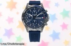 Reloj Tommy Hilfiger para hombre azul marino con movimiento de cuarzo a un precio loco, ¡perfecto para tus aventuras! No dejes pasar esta oferta única y hazlo tuyo ya.