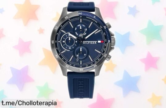 Reloj Tommy Hilfiger para hombre azul marino con movimiento de cuarzo a un precio loco, ¡perfecto para tus aventuras! No dejes pasar esta oferta única y hazlo tuyo ya.