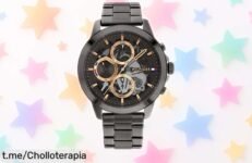 Reloj Tommy Hilfiger para hombre con diseño moderno y detalles en oro, oferta limitada que realzará tu elegancia a un precio rebajado, ¡no te lo pierdas!