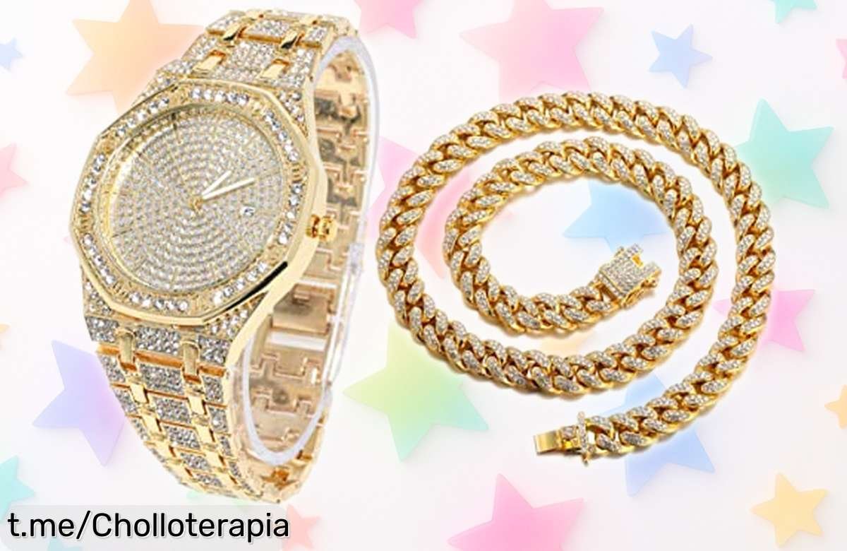 Reloj chapado en oro con diamantes: un super chollo para brillar en cada instante, ¡aprovéchalo antes de que desaparezca!