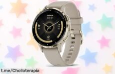 Reloj inteligente Garmin con GPS y pantalla AMOLED en beige gold: ¡super chollo a precio rebajado! Mejora tus días y noches, llévate el tuyo ya antes de que volar.