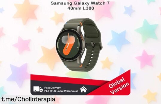 Reloj inteligente Samsung Galaxy Watch7 de 40mm, un super chollo en oferta limitada que no querrás dejar escapar para estar siempre a la última. ¡Aprovecha antes que se acabe!