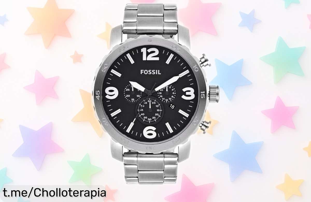 Reloj moderno Fossil para hombre en acero inoxidable, ahora a un precio rebajado que no puedes dejar pasar; eleva tu estilo y disfruta cada momento con este super chollo.