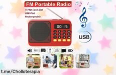Reproductor de música portátil con radio FM y pantalla LED: enorme rebaja que no querrás dejar escapar, ¡hazlo tuyo y disfruta la música donde quieras ya!