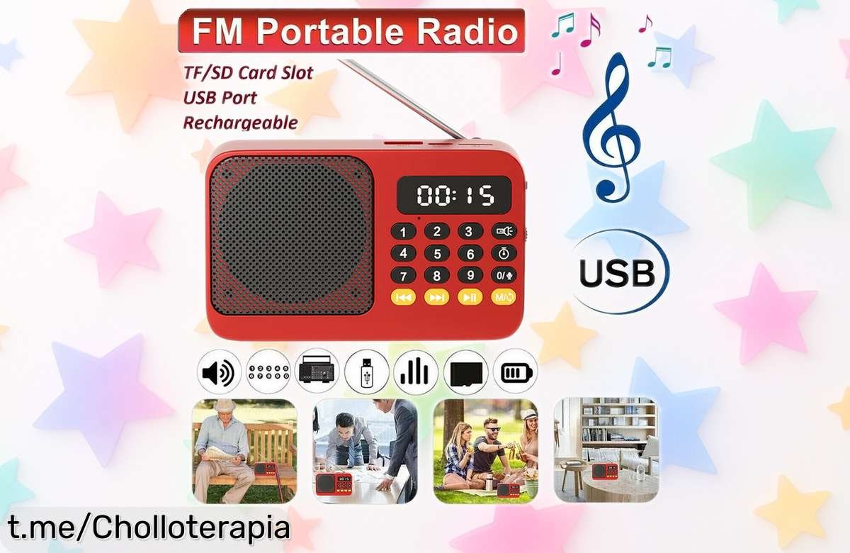 Reproductor de música portátil con radio FM y pantalla LED: enorme rebaja que no querrás dejar escapar, ¡hazlo tuyo y disfruta la música donde quieras ya!