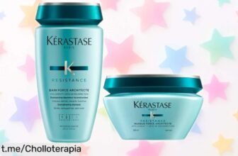 Revitaliza tu cabello dañado con el kit Kérastase Résistance: champú y mascarilla a un precio rebajado, ¡es un super chollo que hará brillar tus días!
