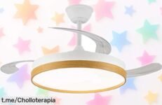 Revolucionario ventilador de techo Akunadecor con motor silencioso y luz LED regulable: ¡ofertón exclusivo por tiempo limitado, no dejes escapar este chollazo!