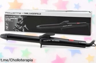 Rizador profesional Rowenta Tenacilla Karl Lagerfeld CF321L a precio rebajadísimo, que vuela: ¡captura tus ondas perfectas antes de que se agote!