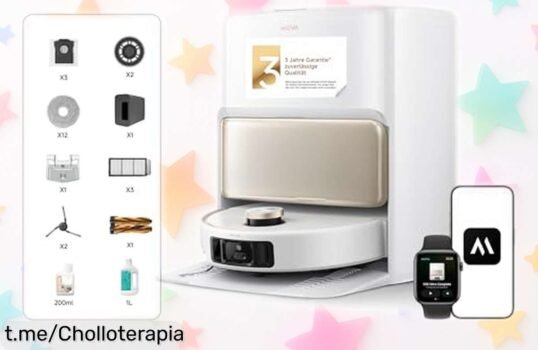 Robot aspirador y friegasuelos Mova V50 Ultra a precio rebajado, olvídate de la suciedad y disfruta de un hogar limpio ¡Compra ya y siente la calma en cada rincón!