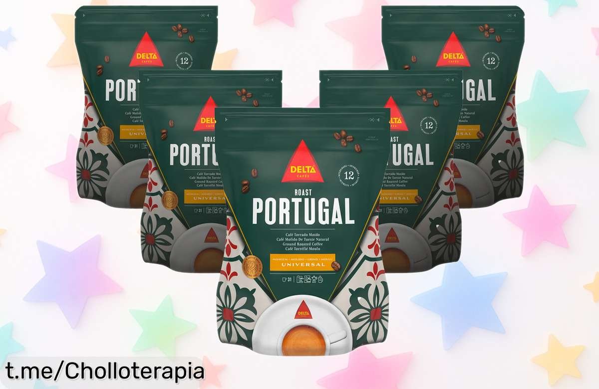 Sabor irresistible en casa: Pack de 5 cafés molidos Delta con aroma a cereales y especias, super chollo por tiempo limitado, ¡no te quedes sin disfrutarlo!