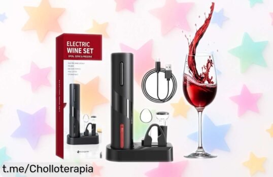 Sacacorchos eléctrico Bizcasa 6 en 1 que abre botellas en menos de 7 segundos a un precio rebajado ¡Impresiona a tus amigos y brinda al instante!