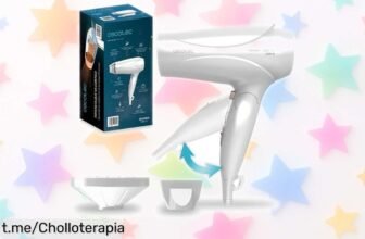 Secador de pelo de viaje Cecotec IoniCare 2400W con función ionizadora a precio loco, ¡últimas unidades! Dale a tu melena el brillo y cuidado que merece antes que se agote.