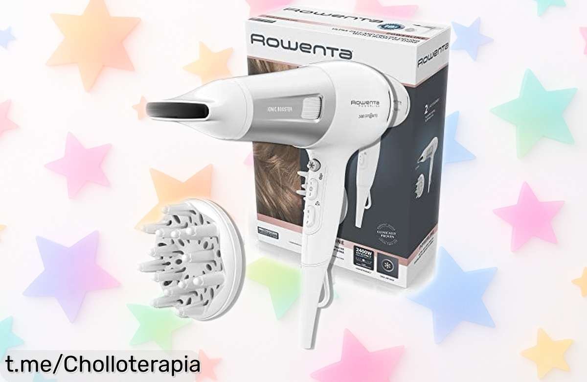 Secador de pelo iónico Rowenta Powerline CV5930 con tecnología Ionic Booster: para un cabello perfecto y sin encrespado, ¡no te quedes sin el tuyo a este precio rebajado!