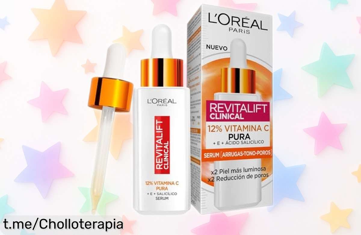 Sérum facial L’Oréal Paris con vitamina C al 12% a precio rebajado: descubre tu piel radiante y luminosa, aprovecha este super chollo antes que se acabe ya mismo.