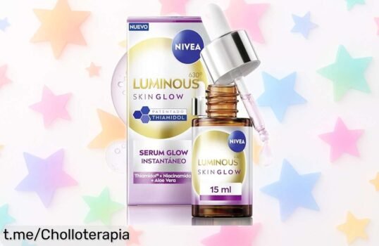Sérum facial hidratante Nivea luminoso con Thiamidol y Aloe Vera, ¡ofertón! Piel radiante y suave en solo una semana, no dejes pasar este precio rebajado que te hará brillar.