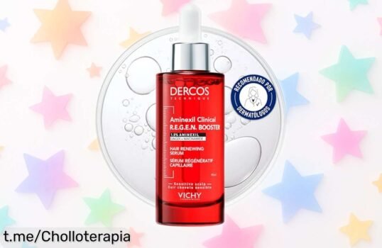 Sérum regenerador capilar Vichy Dercos Aminexil Clinical con precio rebajado: ¡gana hasta 14,000 cabellos nuevos y siente la fuerza en tu melena hoy!