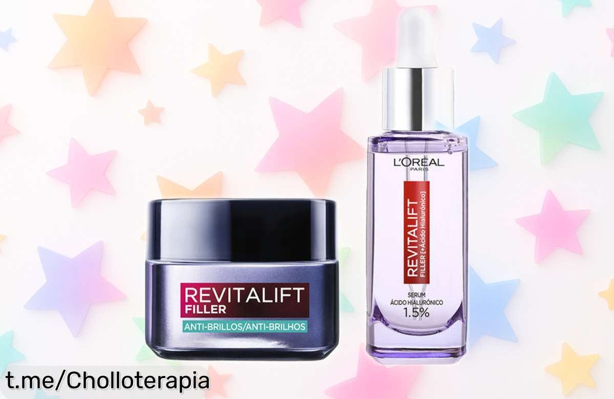 Serum y gel crema revitalift filler de L’Oréal con ácido hialurónico: ¡una piel joven a precio rebajado, no pierdas esta oportunidad para brillar y deslumbrar!