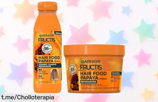 Set 3 en 1 Garnier Fructis Hair Food Papaya para cabello dañado a precio loco: ¡nunca fue tan fácil lucir un pelo espectacular y saludable! Aprovecha este super chollo ya.