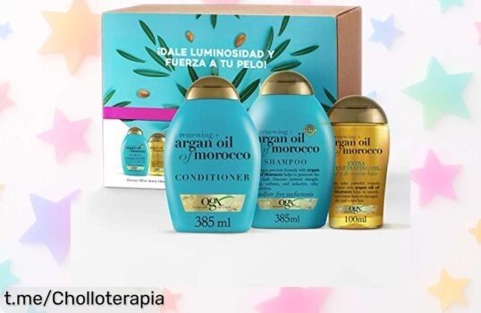 Set de champú, acondicionador y aceite OGX Renewing Argan Oil a precio rebajado: ¡Dale a tu cabello la reparación que merece en este super chollo antes de que se agote!