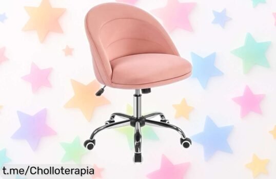 Silla de escritorio Yaheetech con respaldo semicircular y ruedas a un precio rebajado increíble; renueva tu espacio y no dejes pasar esta oferta limitada que hará feliz tu jornada laboral.