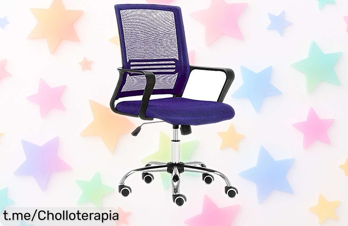 Silla de oficina con tejido 3D y patas cromadas, ¡rebajada para que el confort sea tuyo! No pierdas la ocasión, siente la diferencia antes de que se acaben.