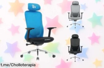 Silla ergonómica NEWSKILL NUE con reposabrazos 3D, ¡rebajada a un precio loco que no podrás creer! Date el gusto de trabajar cómodamente, esta oferta vuela y tú la mereces.