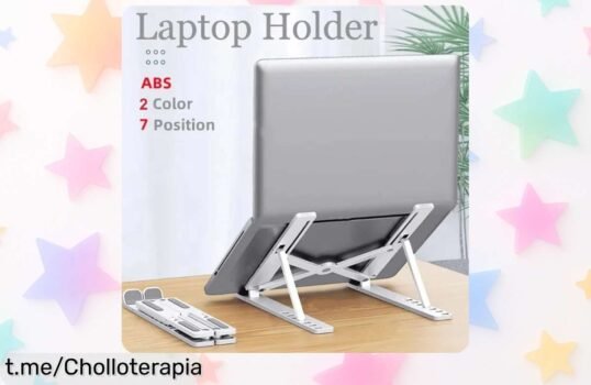 Soporte ajustable para portátil Macbook y Lenovo, ¡rebajado como nunca! Optimiza tu espacio de trabajo y trabaja más cómodo. No te lo pierdas, llévatelo ya y siente el gustazo de darle caña a tus días.