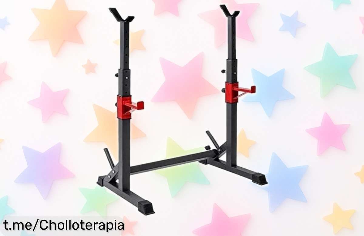 Soporte multifunción ajustable para pesas que transforma tu entrenamiento en un súper chollo con precio rebajado, ¡aprovéchalo y entrena como un pro antes de que se agote!