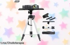 Soporte trípode de aluminio ajustable para proyector y portátil a precio rebajado, ¡aprovecha esta oportunidad única antes de que desaparezca!