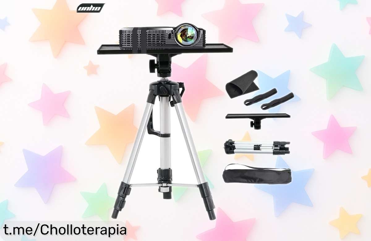 Soporte trípode de aluminio ajustable para proyector y portátil a precio rebajado, ¡aprovecha esta oportunidad única antes de que desaparezca!