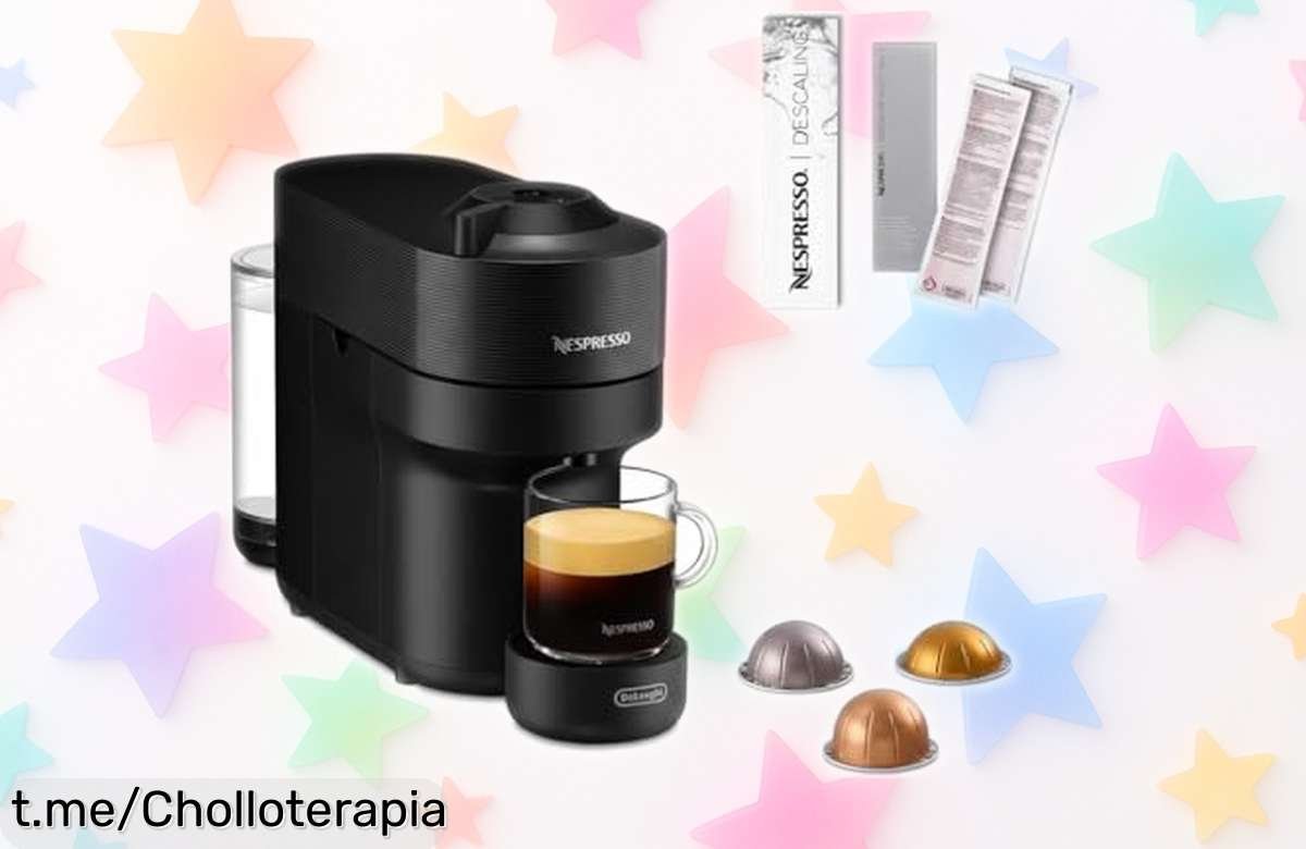 Sorprendente máquina de café De’Longhi Nespresso Vertuo Pop, ¡rebajada a un precio loco! Eleva tus desayunos con 4 tamaños y hacerlos más alegres. ¡No lo dejes escapar!