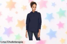 Sudadera con capucha Amazon Essentials para mujer en azul marino, descuentazo increíble y diseño que sienta genial. ¡No dejes escapar este super chollo antes de que se agote!