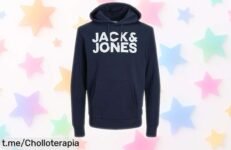 Sudadera con capucha Jack & Jones Jjecorp XL navy blue a precio rebajado, resistente y práctica: ¡aprovecha este super chollo que mejorará tu estilo ahora mismo!
