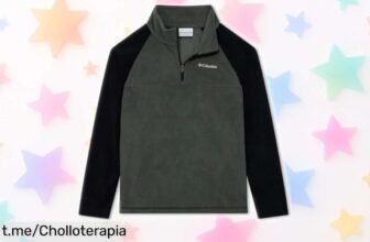 Sudadera de forro polar Columbia para niños con cuello alto, ¡rebaja increíble por tiempo limitado! Asegura que tus peques estén calentitos y felices, no te lo pierdas.