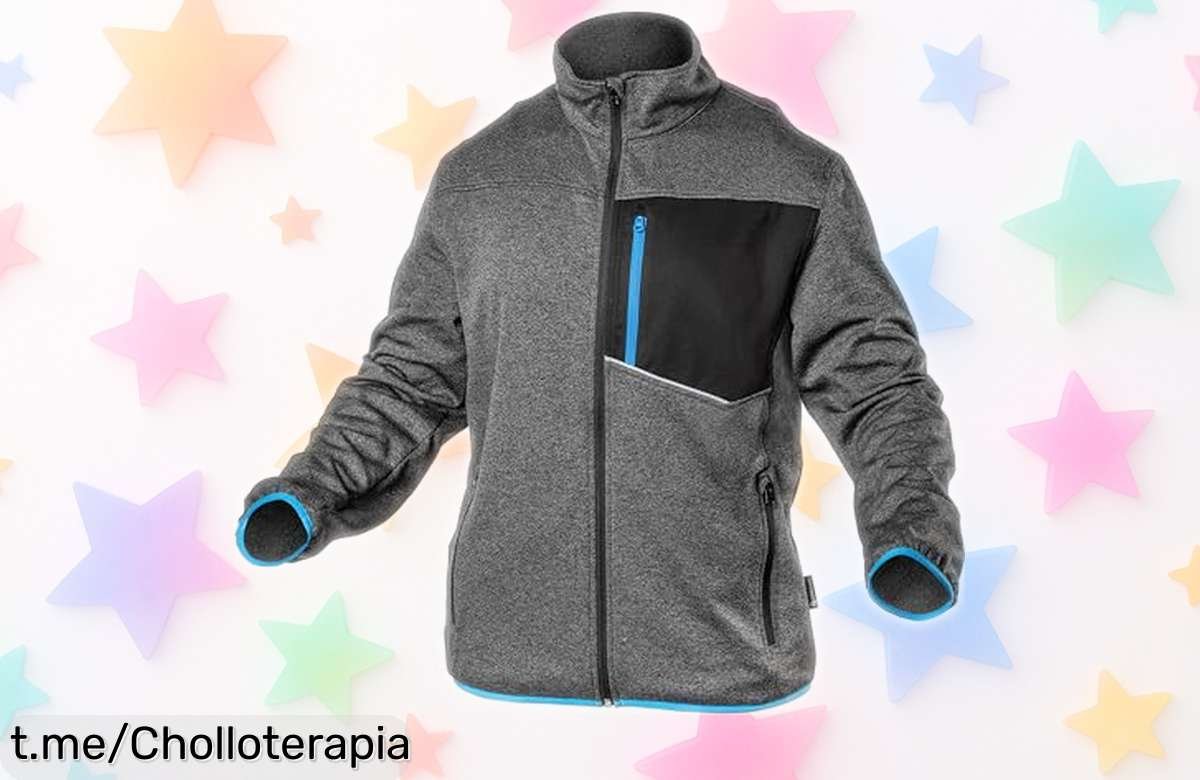 Sudadera gris Högert Nister ligera y calentita con ventilación, ¡ahora a un precio súper chollo! No dejes pasar esta oferta limitada, la libertad te espera.