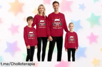 Sudadera navideña familiar sin capucha elegan para disfrutar de risas y momentos únicos en estas fiestas, ¡con un descuentazo que no podrás dejar pasar!